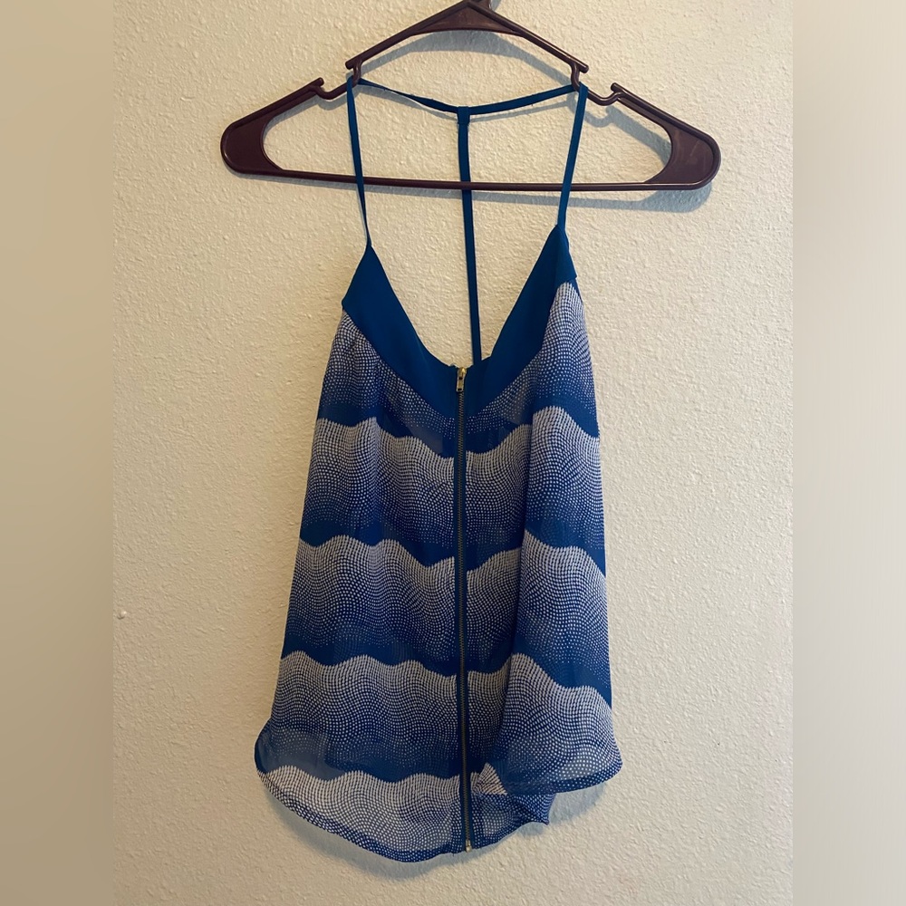 Blue sheer top